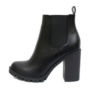 Soda Glove Ankle Boots with Chunky Heel